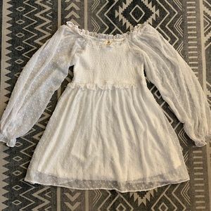 Women’s white off-shoulder dress